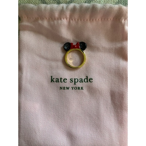 kate spade Jewelry - Kate Spade New York Gold Tone Minnie Mouse Ring Size 7.5"